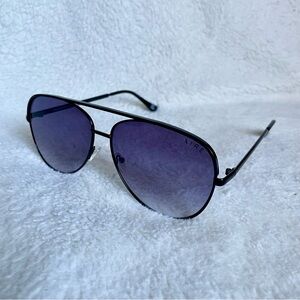 Aire Aviator Sunglasses in Gradient Purple Lenses and Black Frames